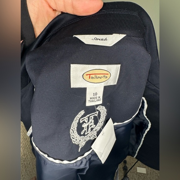 Talbots Navy blue and White Blazer size 10 NWT - Picture 5 of 9